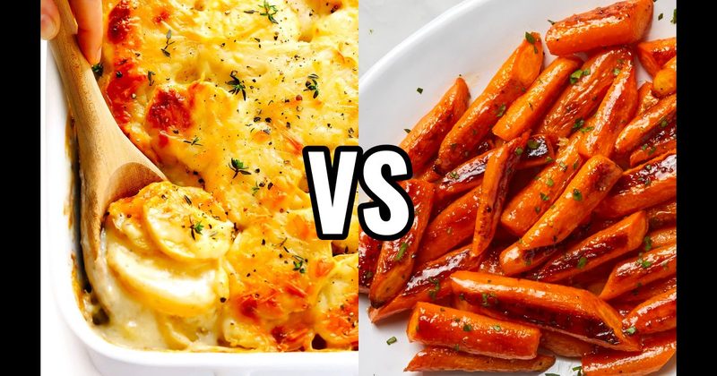 Glazed Carrots vs. Scalloped Potatoes