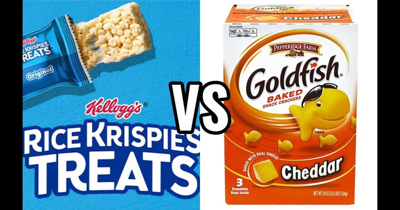 Goldfish Crackers vs. Rice Krispies Treats