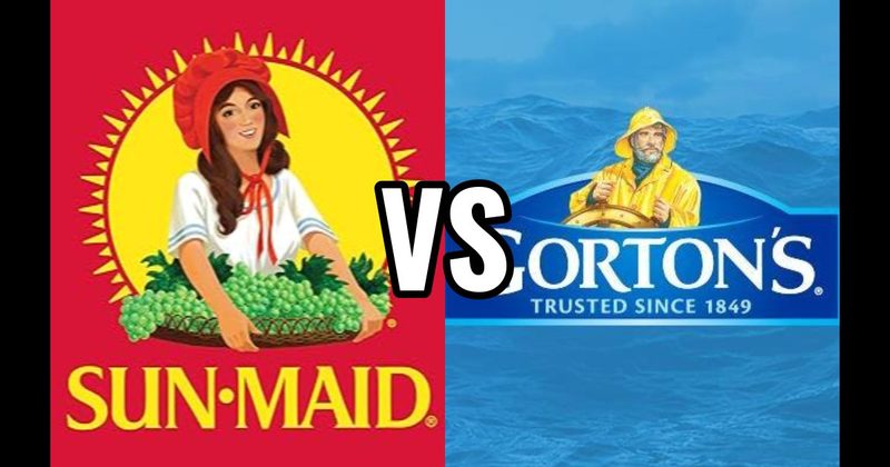 Gorton’s Fisherman vs. Sun-Maid Raisin Girl