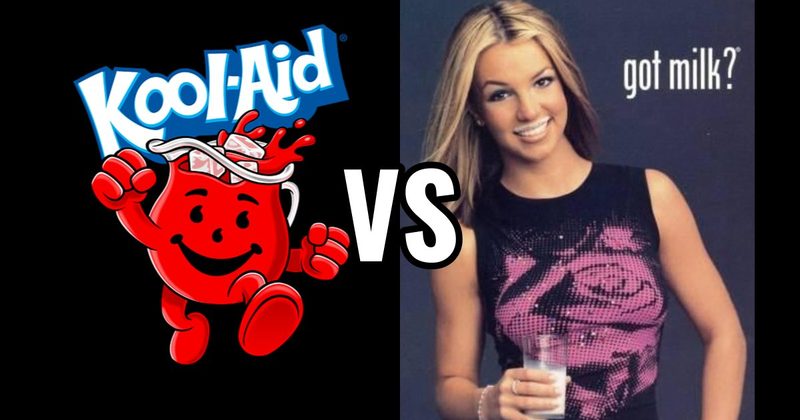 Kool-Aid Man vs. “Got Milk?” Milk Mustache