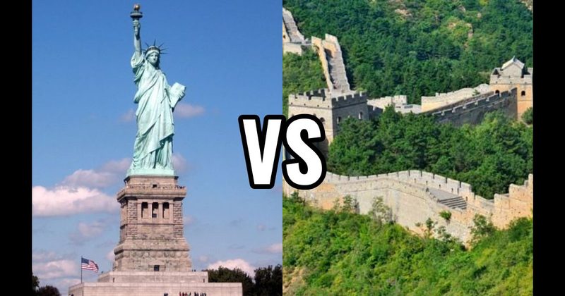 Great Wall of China vs. Statue of Liberty