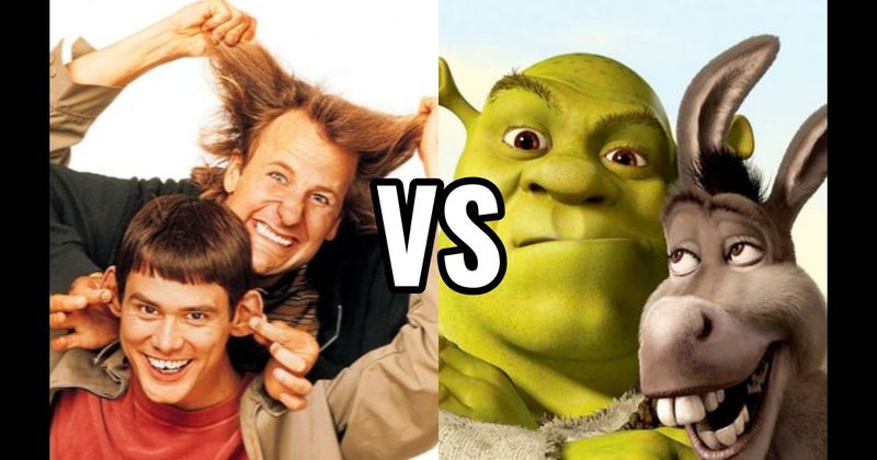 Harry & Lloyd (Dumb and Dumber) vs. Shrek & Donkey (Shrek)