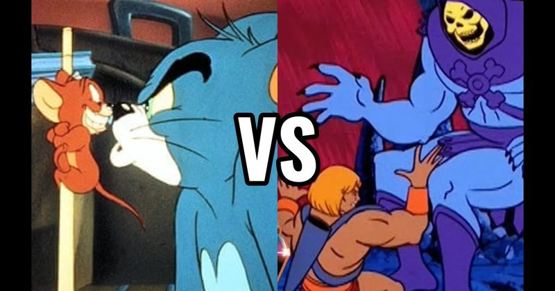 He-Man vs. Skeletor (Masters of the Universe) vs. Tom vs. Jerry (Tom and Jerry)