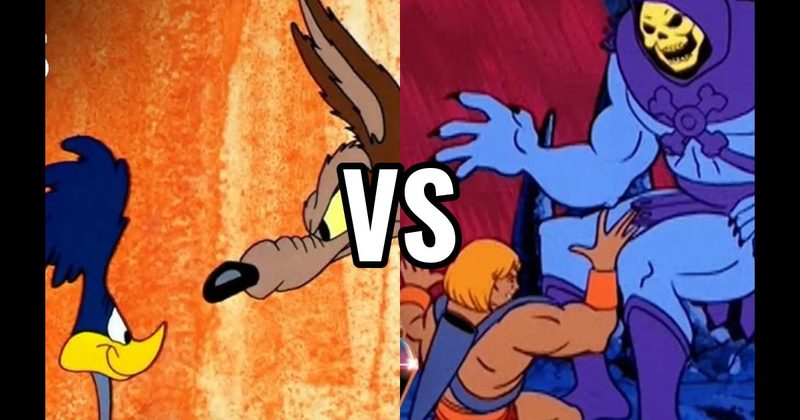 He-Man vs. Skeletor (Masters of the Universe) vs. Wile E. Coyote vs. Road Runner (Looney Tunes)