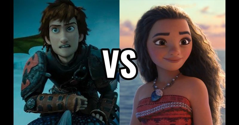 Hiccup (How to Train Your Dragon) vs. Moana (Moana)