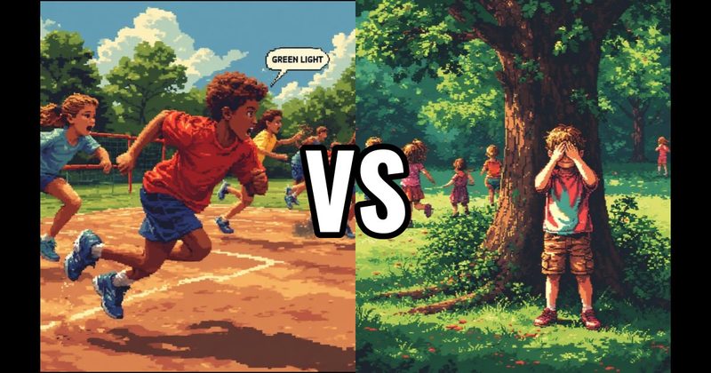 Hide and Seek vs. Red Light, Green Light