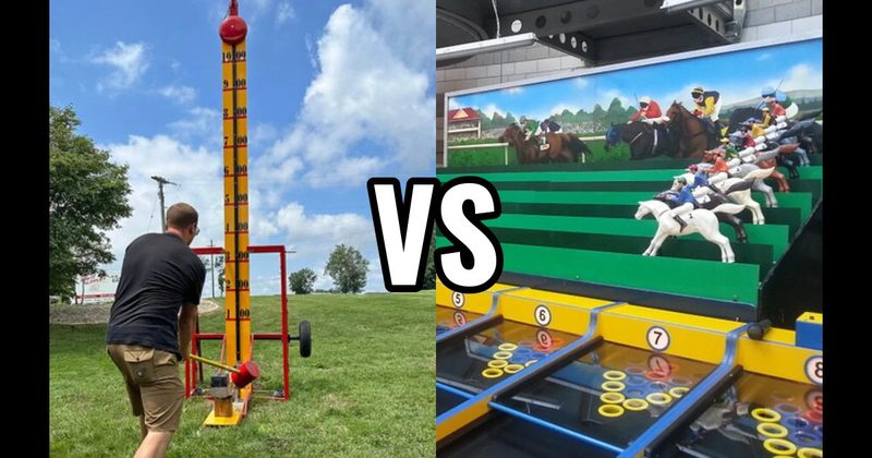 High Striker vs. Roll-A-Ball Horse Race