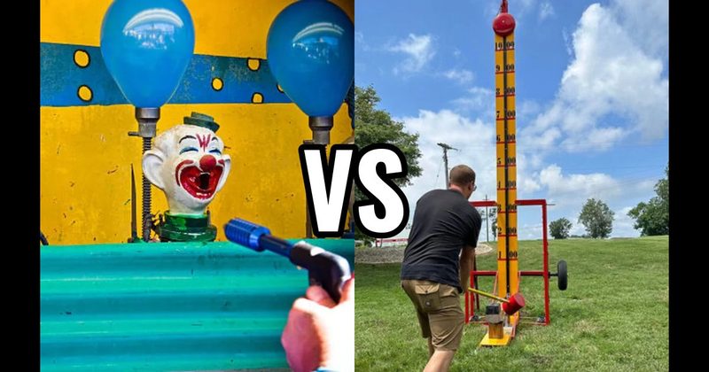 High Striker vs. Water Gun Race