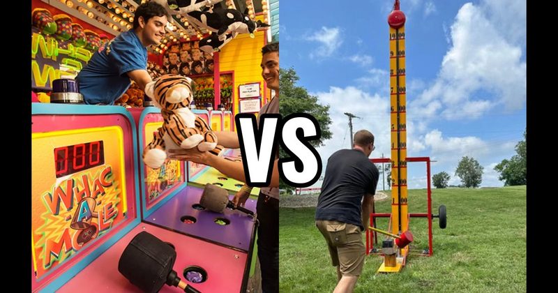 High Striker vs. Whac-A-Mole
