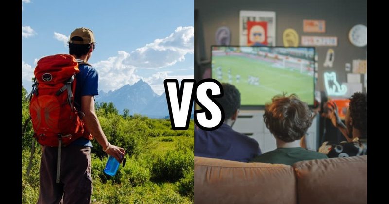 Hiking / Outdoor Adventure vs. Watching Live Sports