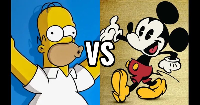 Homer Simpson (The Simpsons) vs. Mickey Mouse