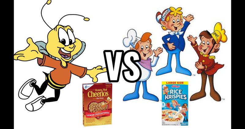 Honey Nut Cheerios Bee vs. Snap, Crackle, and Pop