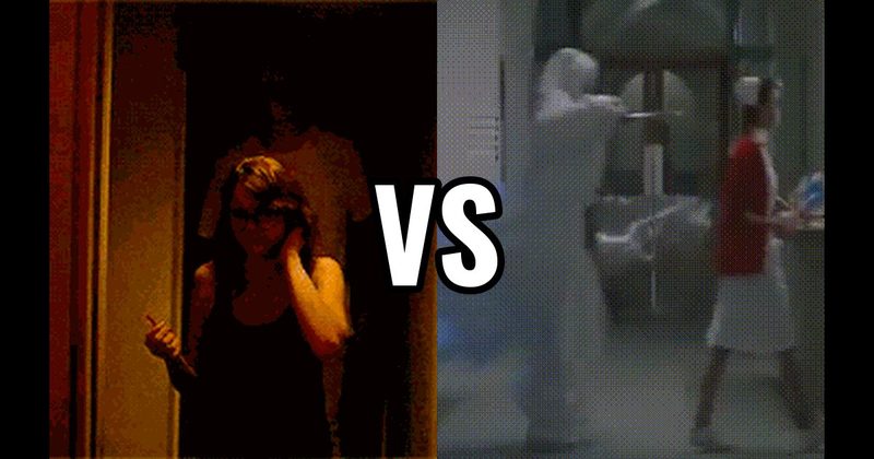 Hospital Hallway — The Exorcist III vs. Tall Man Appears — It Follows
