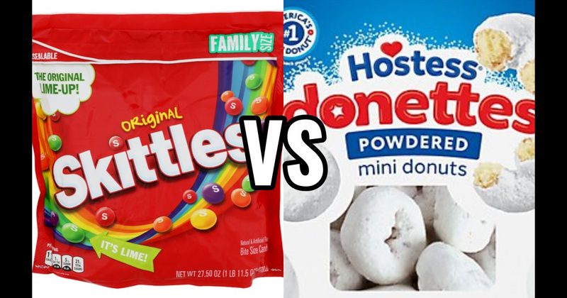 Donettes (Hostess) vs. Skittles