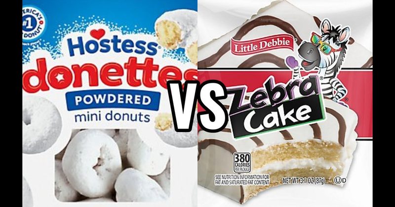 Donettes (Hostess) vs. Zebra Cakes (Little Debbie)