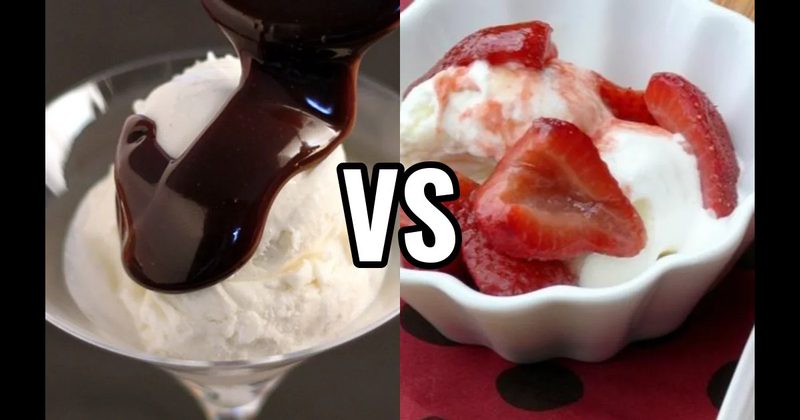 Hot Fudge vs. Strawberries