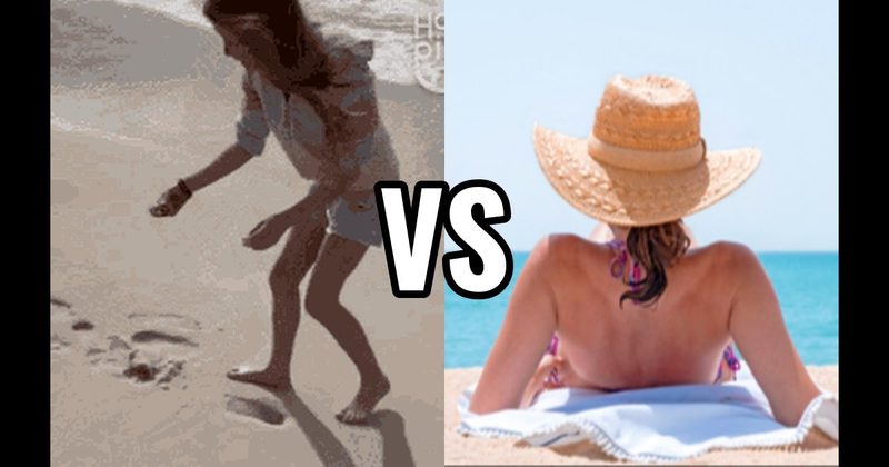 Hunt for Seashells vs. Relax in the Sun