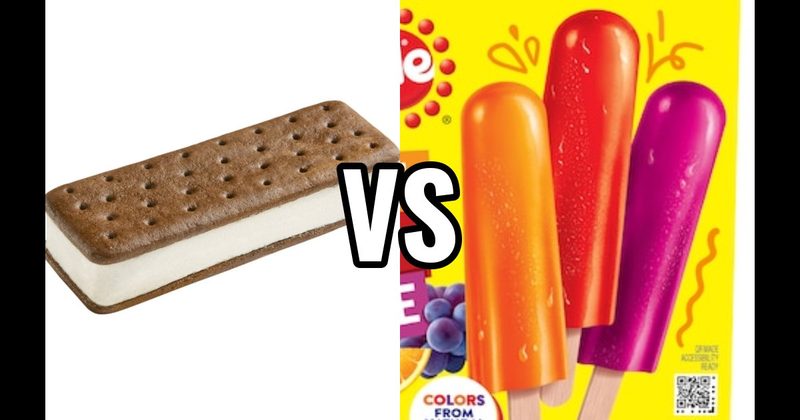 Ice Cream Sandwich vs. Popsicles