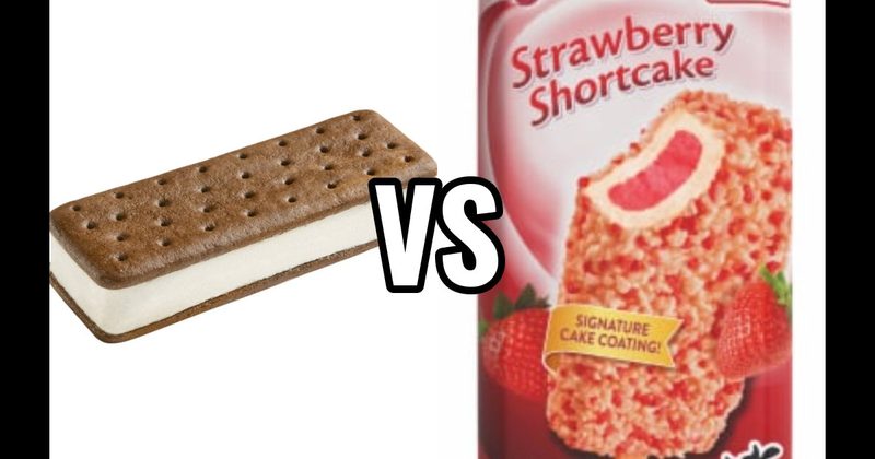 Ice Cream Sandwich vs. Strawberry Shortcake Bar
