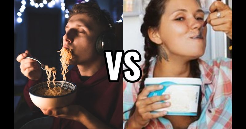 Ice Cream Straight From the Carton vs. Instant Ramen