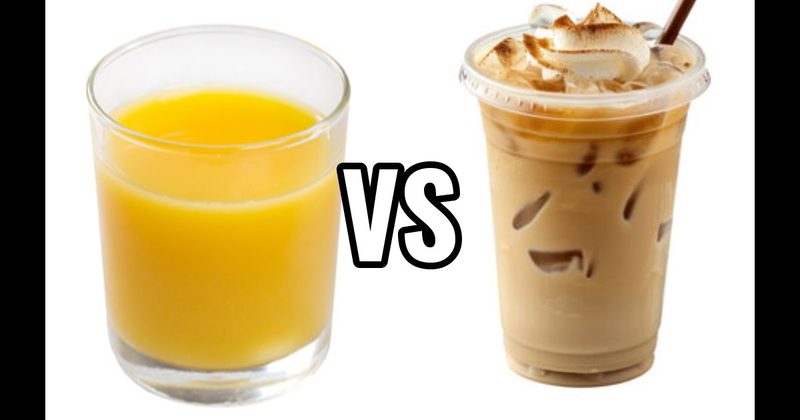 Iced Coffee vs. Orange Juice
