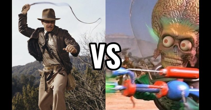 Indiana Jones' Whip vs. Martian Ray Gun (Mars Attacks!)