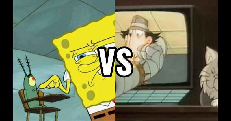Inspector Gadget vs. Dr. Claw (Inspector Gadget) vs. SpongeBob vs. Plankton (SpongeBob SquarePants)