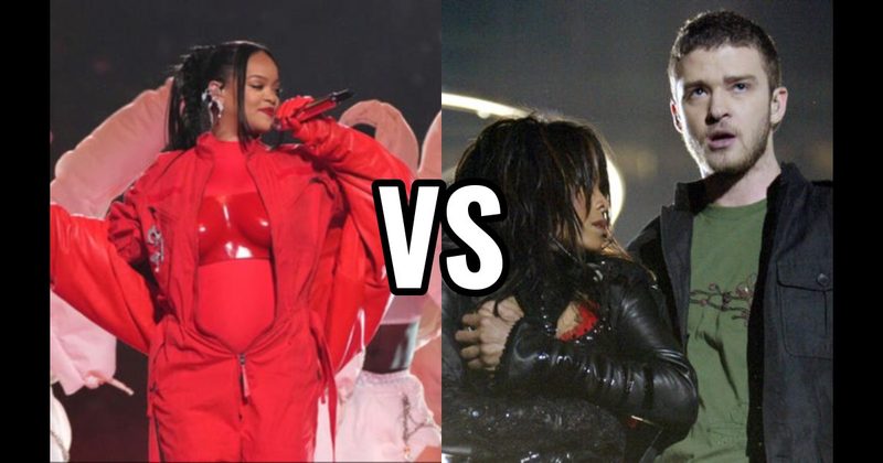 Janet Jackson & Justin Timberlake (2004) vs. Rihanna (2023)