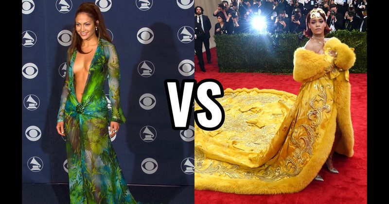 Jennifer Lopez (Versace) vs. Rihanna (Guo Pei)