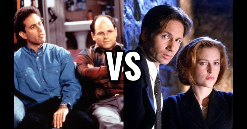 Jerry Seinfeld & George Costanza (Seinfeld) vs. Mulder & Scully (The X-Files)