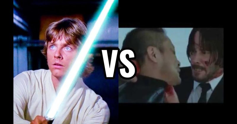 John Wick's Pencil (John Wick: Chapter 2) vs. Lightsaber (Star Wars)
