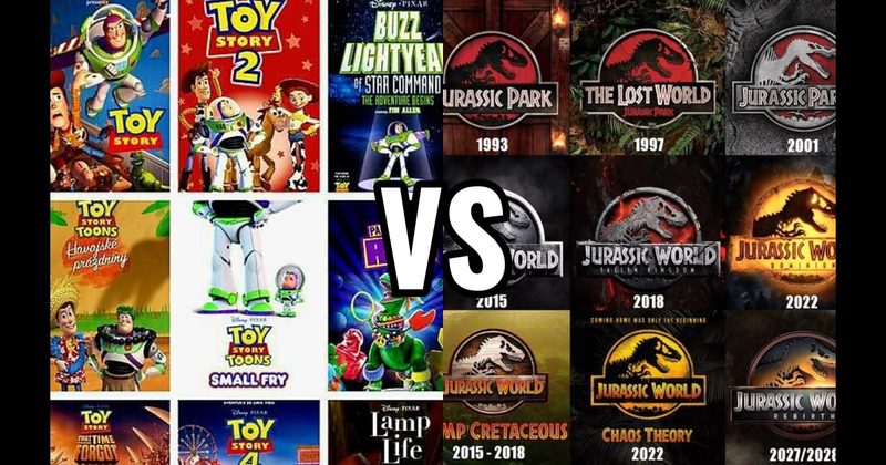 Jurassic Park Movies vs. Toy Story  Movies