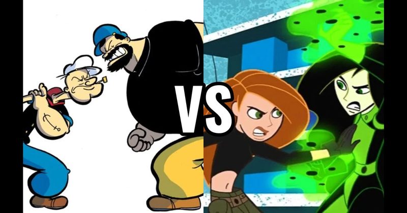 Kim Possible vs. Shego (Kim Possible) vs. Popeye vs. Bluto (Popeye)
