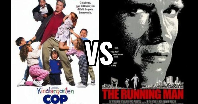 Kindergarten Cop (1990) vs. The Running Man (1987)