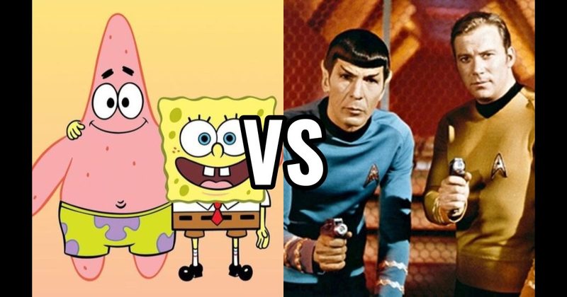 Kirk & Spock (Star Trek) vs. SpongeBob & Patrick (SpongeBob SquarePants)
