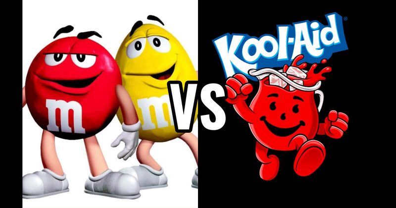 Kool-Aid Man vs. M&M’s Characters