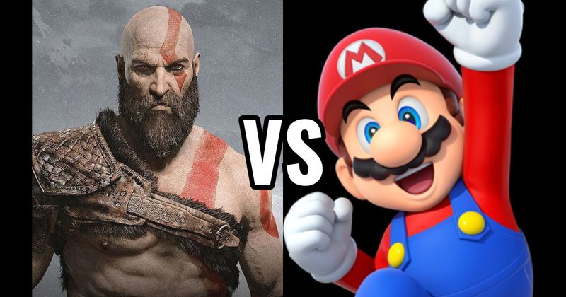 Kratos (God of War) vs. Mario (Super Mario)