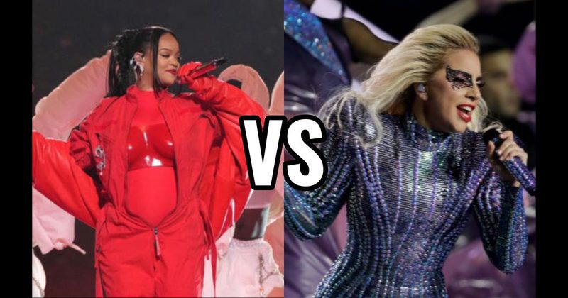 Lady Gaga (2017) vs. Rihanna (2023)