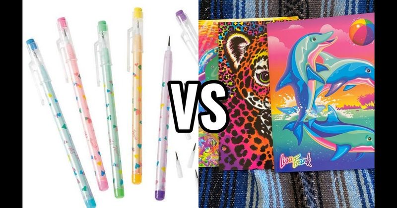 Lisa Frank Folders vs. Mechanical Pencils