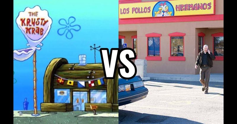Los Pollos Hermanos (Breaking Bad) vs. The Krusty Krab (SpongeBob SquarePants)
