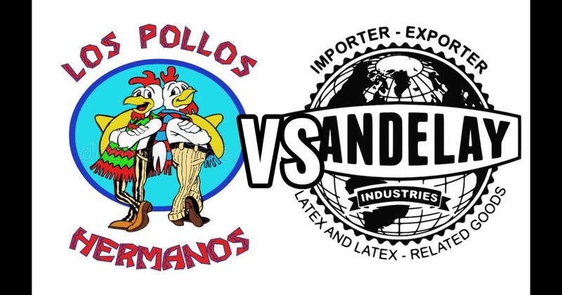 Los Pollos Hermanos (Breaking Bad) vs. Vandelay Industries (Seinfeld)