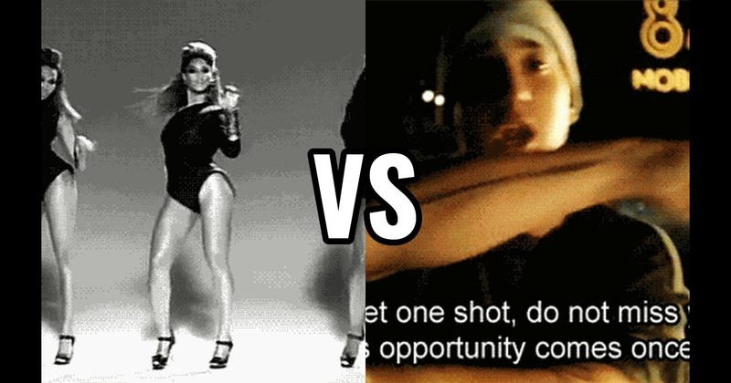Lose Yourself (Eminem) vs. Single Ladies (Beyoncé)