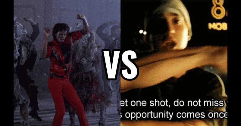 Lose Yourself (Eminem) vs. Thriller (Michael Jackson)
