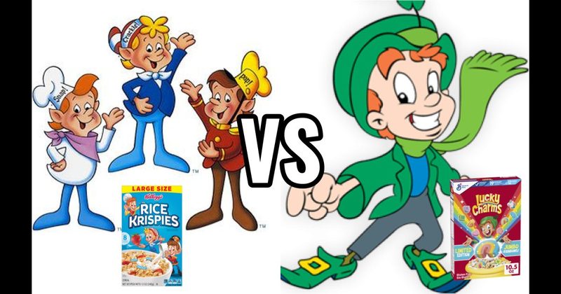 Lucky the Leprechaun vs. Snap, Crackle, and Pop