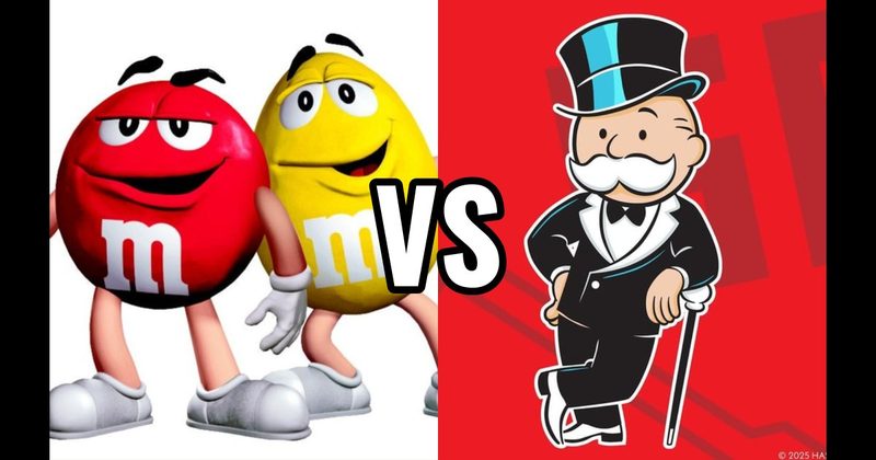 M&M’s Characters vs. Mr. Monopoly