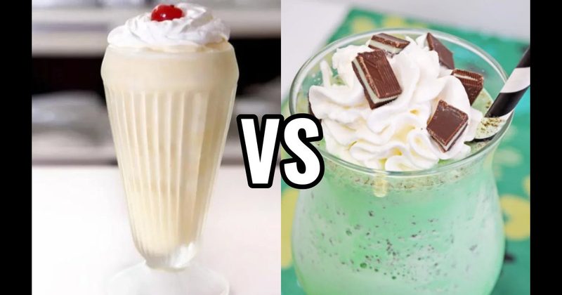 Malted Vanilla Milkshake vs. Mint Chocolate Chip Milkshake