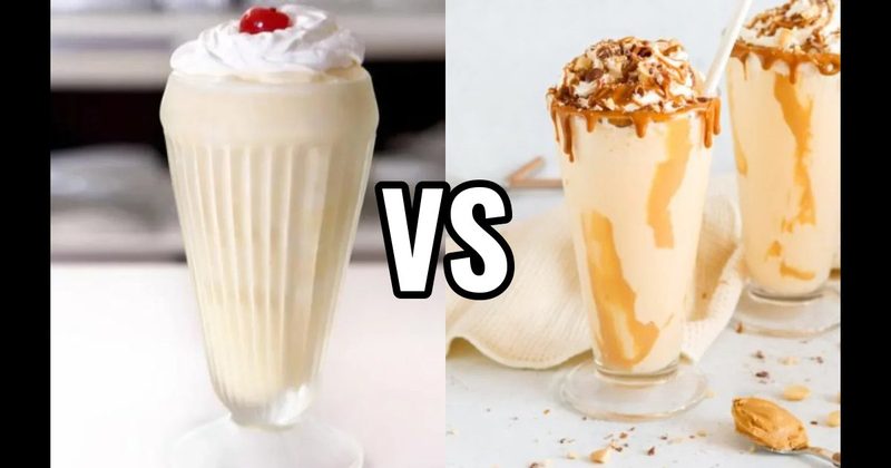 Malted Vanilla Milkshake vs. Peanut Butter Milkshake
