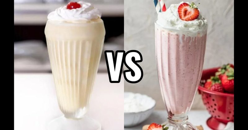 Malted Vanilla Milkshake vs. Strawberry Milkshake