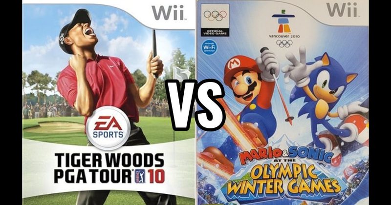 Mario & Sonic at the Olympic Winter Games vs. Tiger Woods PGA Tour 10