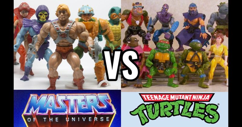 Masters of the Universe (Mattel, 1982–1987) vs. Teenage Mutant Ninja Turtles (Playmates, 1988–present)